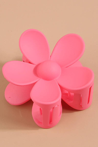 ACCITY - MATTE CUTE FLOWER HAIR CLAW CLIP_CWAHA0089: PINK / (OS) 5