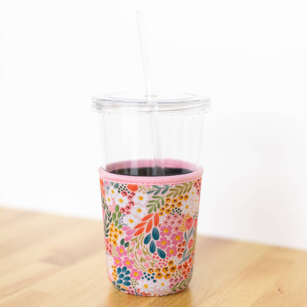 Elyse Breanne Design - Summer Meadows Drink Sleeve, Iced Coffee Sleeve, Drink Cover: Large