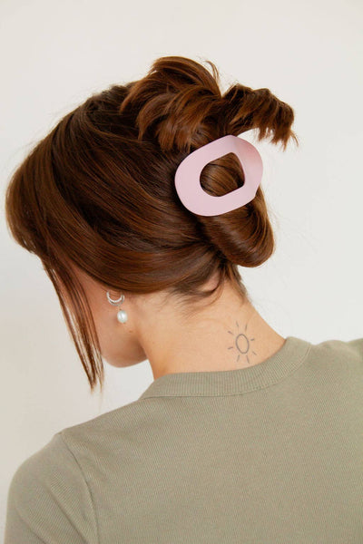 Shop ANDi - Circle Cutout Flat Claw Clip: Light Tan
