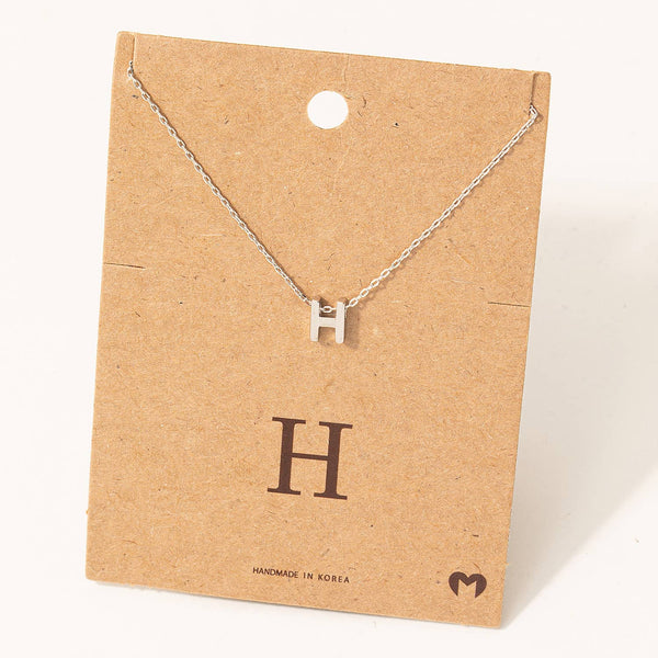 Initial Pendant Necklace: VG