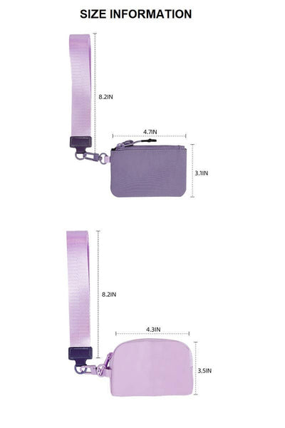 Vanilla Monkey - Dual Pouch Wristlet Keychain Wallet: NAVY/TITANIUM / 1 (ONE SIZE)