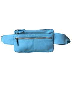 Roma Leathers - 3070 Fanny pack waist bag sling bag: Light blue