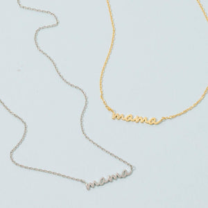 Fame Accessories - Secret Box Gold Dipped Dainty Mama Pendant Necklace: GD