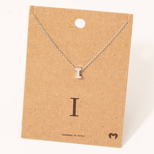 Fame Accessories - Initial Pendant Necklace: AG