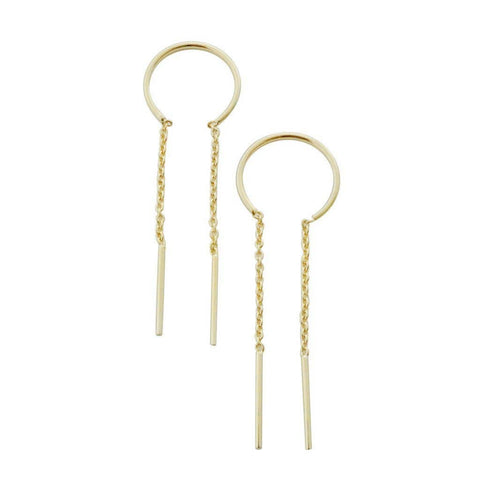Honeycat Jewelry - Threader Drop Bar Earrings