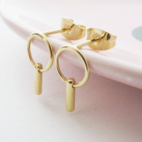 Honeycat Jewelry - Charlie Link Bar Earrings