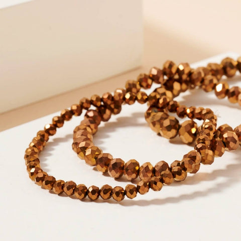 Avenue Zoe - Layered Glass Bead Bracelet Set