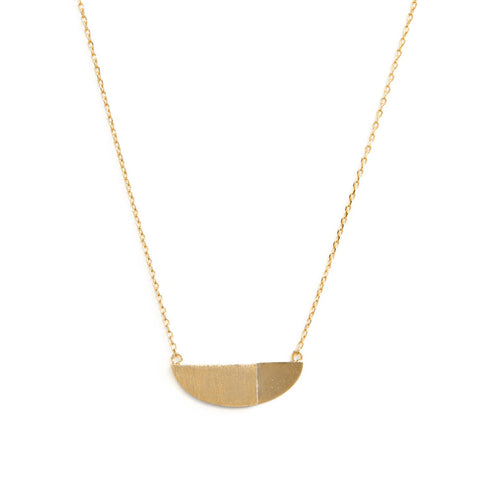 Splendid Iris - Contemporary Half Circle Necklace