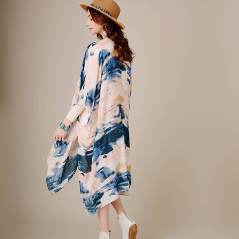 Avenue Zoe - Two Tone Tie Dye Kimono