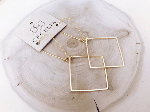 Cecelia Designs Jewelry - Basic Diamond Hoop Earrings