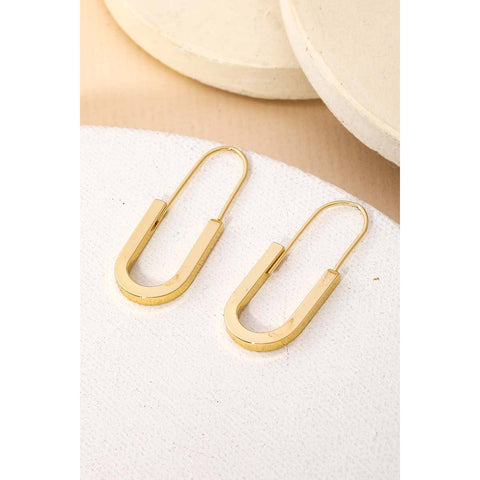 Mini Paper Clip Hoop Earrings