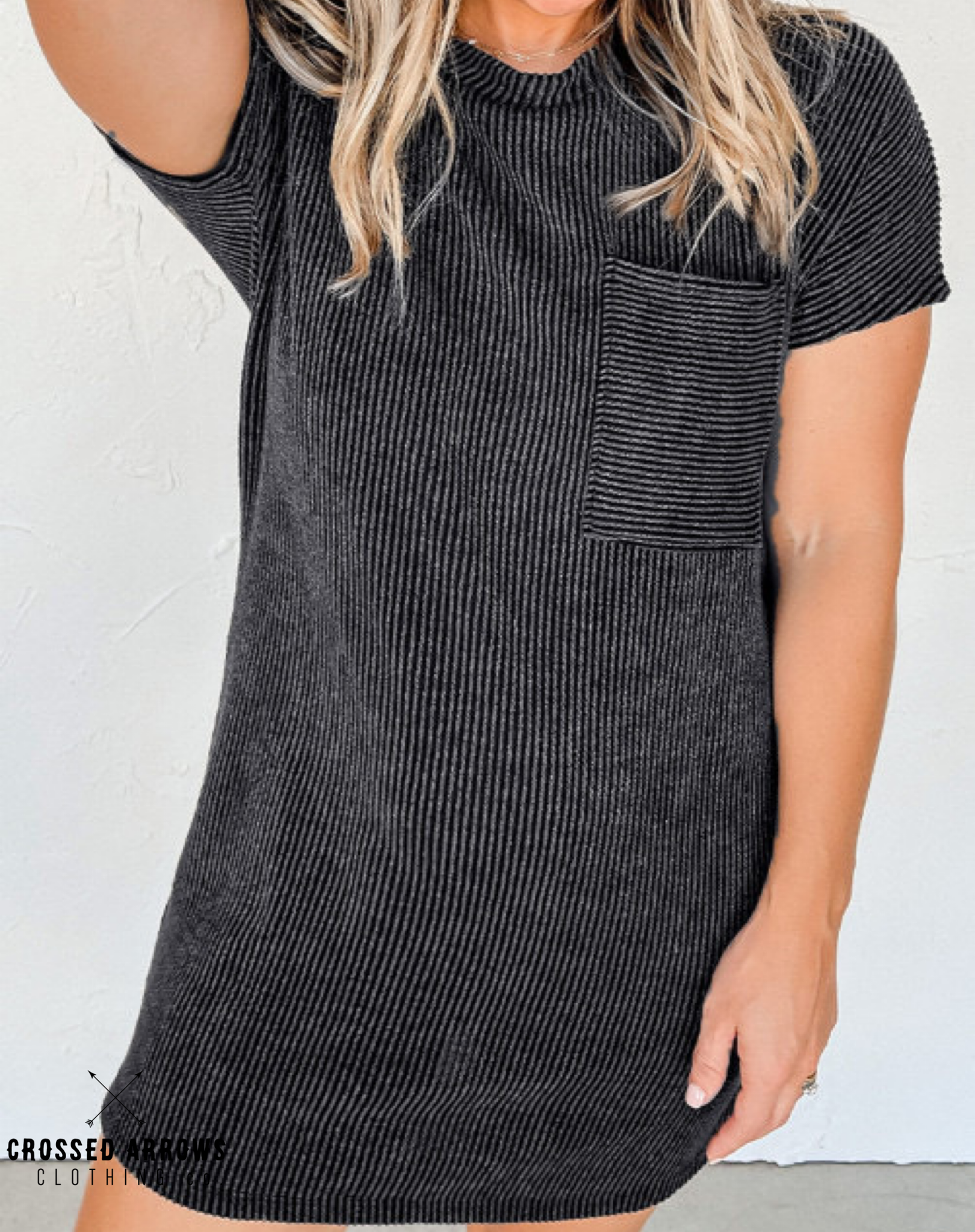 Crossed Arrows Clothing Wholesale co. - Ribbed t-shirt dress