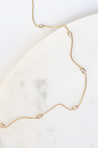 The Lucky Collective - Oval CZ Chain Necklace