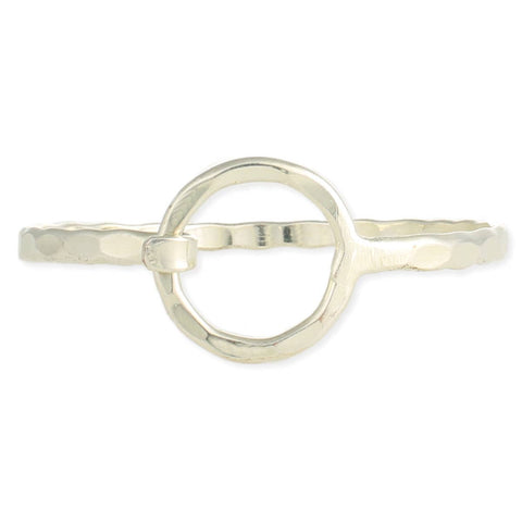 ZAD - Circle of Trust Silver Hammered Bangle