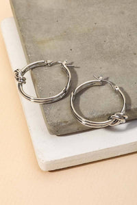 Layered Knot Hoop Earrings