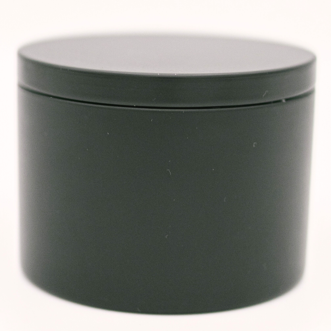 River Birch Candles - 8oz Unlabeled Luxury Black Tin Soy Candle - Private Label