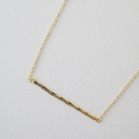 Honeycat Jewelry - Hammered Classic Bar Necklace
