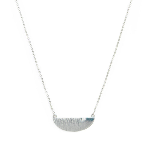 Splendid Iris - Contemporary Half Circle Necklace