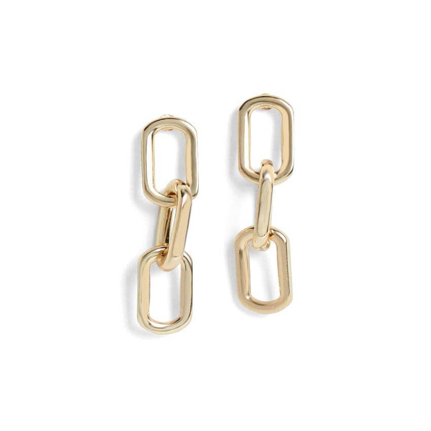 Whispers - Gold Links Hoop Earrings