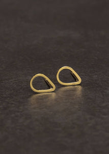 Gold Teardrop Stud Earrings