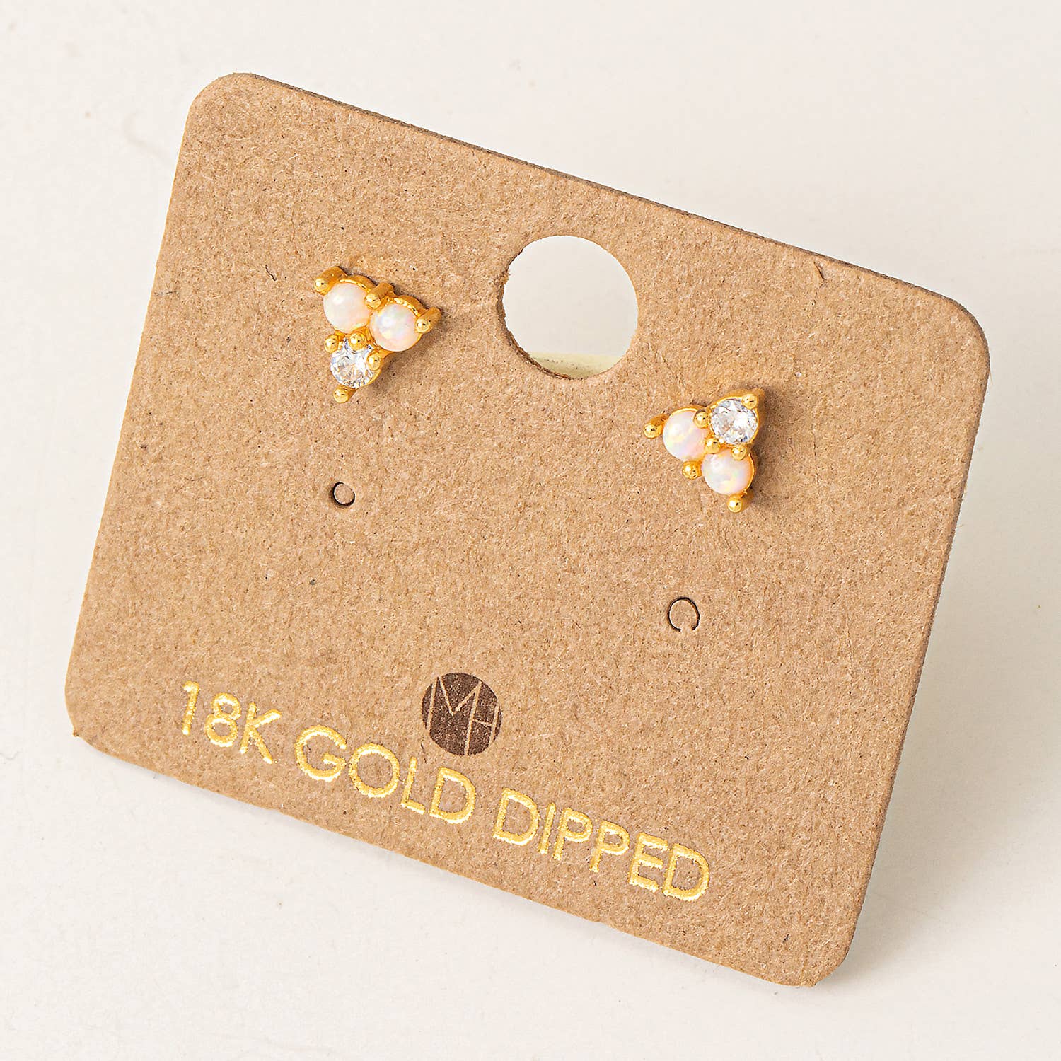 Mini Triple Opal Stud Earrings