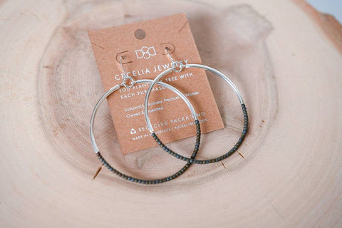 Cecelia Designs Jewelry - Seed Bead Hoop Earrings