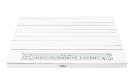 Lucky Feather - Display - White Slotted - Birthday - (12 in x 7.25 in)