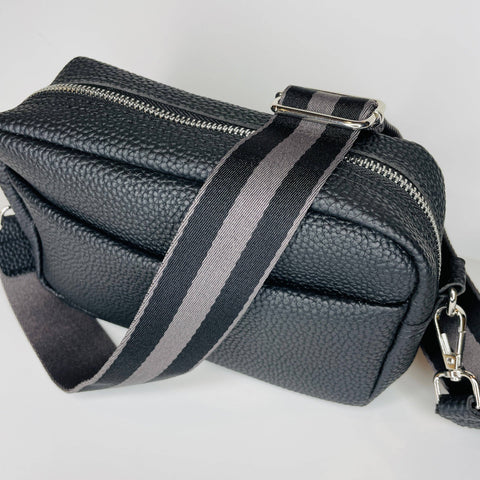 Anna Crossbody Belt Bag Purse- Black