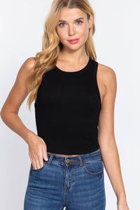 42POPS - SC141810 Fitted Ribbed Racer back tank top