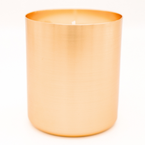 River Birch Candles - 13 oz Unlabeled Gold Metal Tumbler-Soy Candle-Private Label