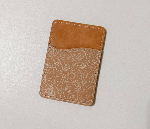 Olivia + Rose - Minimalistic Flowers Leather Card Holder