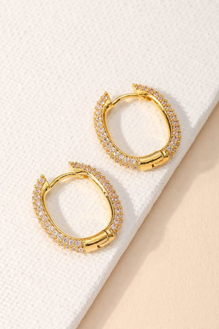 Anarchy Street - Mini CZ Pincatch Huggie Earrings