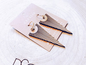 Cecelia Designs Jewelry - Triangle Wood Earrings