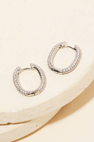 Anarchy Street - Mini CZ Pincatch Huggie Earrings