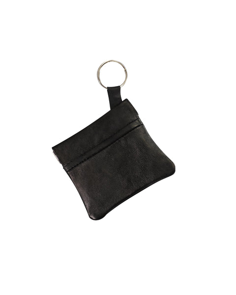 Roma Leathers - 92801 lambskin squeeze coin purse: Black