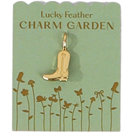 Lucky Feather - Charm Garden - Cowboy Boot Charm - Gold