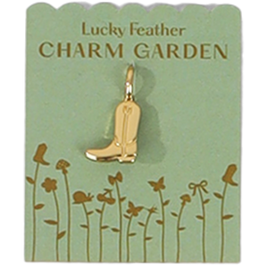 Lucky Feather - Charm Garden - Cowboy Boot Charm - Gold