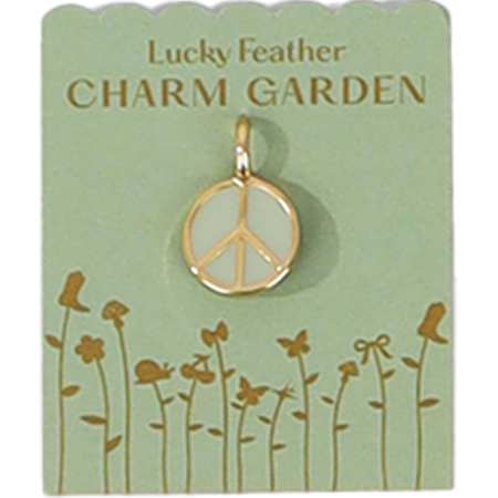 Lucky Feather - Charm Garden - Peace Charm - Gold