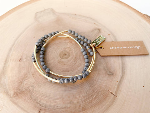 Cecelia Designs Jewelry - Gemstone Triple Wrap Bracelets