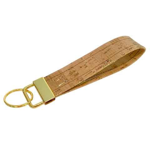 Wristlet Key Chain | Gold Flecked Cork