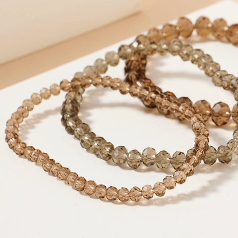 Avenue Zoe - Layered Glass Bead Bracelet Set