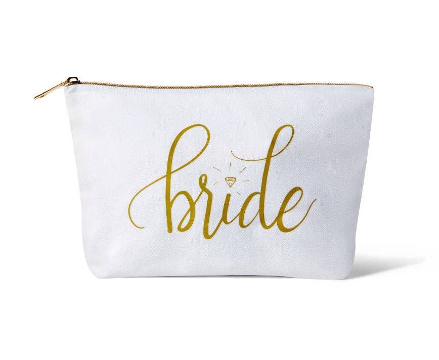 Samantha Margaret - Bride Canvas Makeup Bag - Diamond Logo