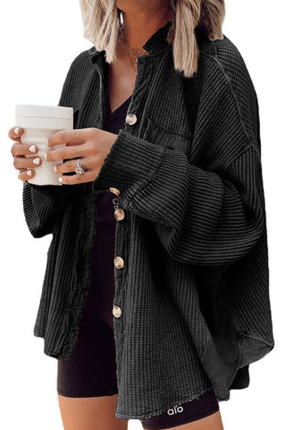 Lily Clothing - WOMEN CORDUROY BUTTON UP OVERSIZED SHACKET_CWOJA0448