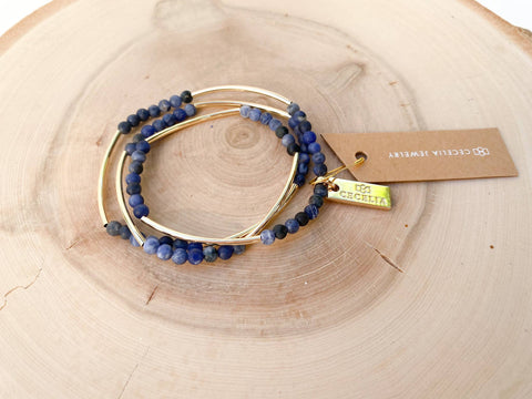 Cecelia Designs Jewelry - Gemstone Triple Wrap Bracelets