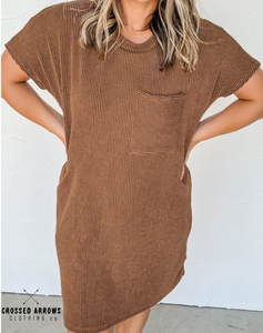 Crossed Arrows Clothing Wholesale co. - Ribbed t-shirt dress