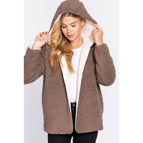 ITSSY - HOODIE FAUX FUR REVERSIBLE JACKET